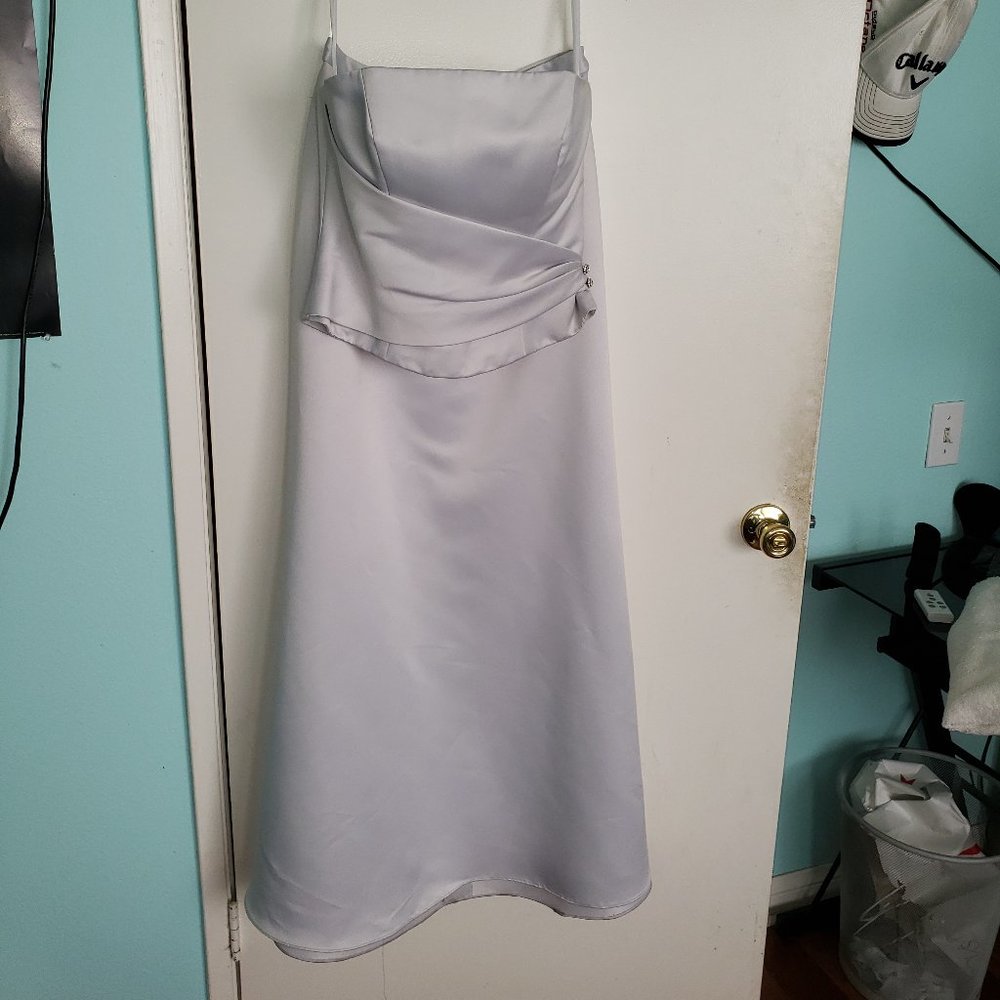 Platinum/light grey 2-piece formal gown, size 10